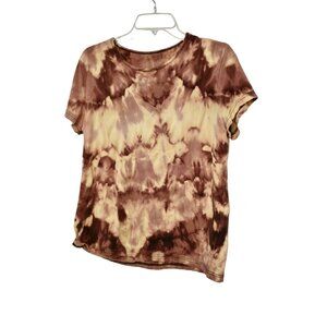 Women's Faded Glory Stretch Tee Custom Bleach Dye Size XL